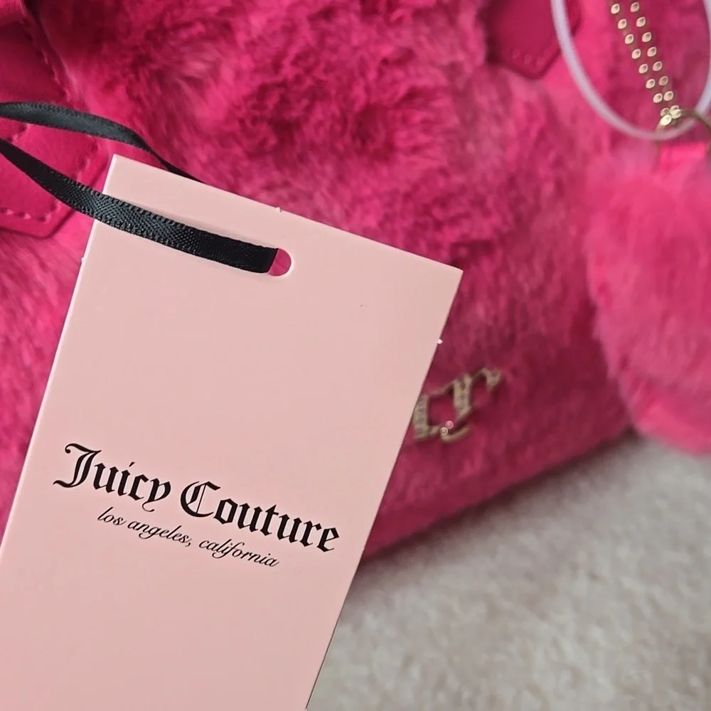 NWT Juicy Couture Pink Fluffy Satchel